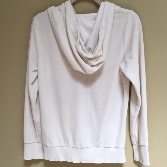 Puma Off White Velour Zippered Hoodie Size S - Picture 4 of 4